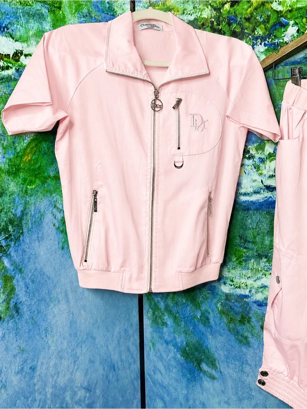 Light Pink Two-Piece Jacket & Capri Pants Set